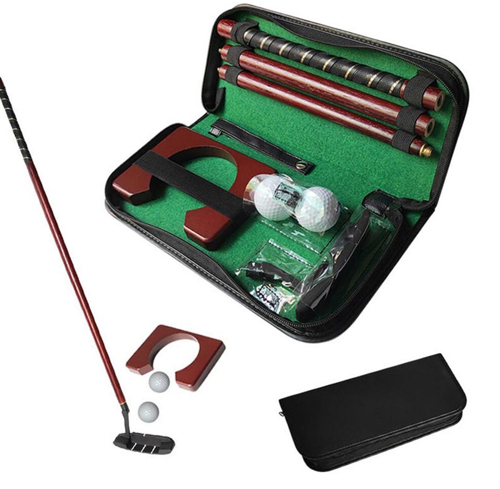 Portable Mini Golf Putter Set with Detachable Club & Ball