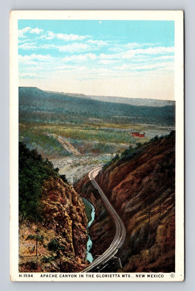 NM-New Mexico, Aerial Apache Canyon In Glorietta Mountains, Vintage Postcard