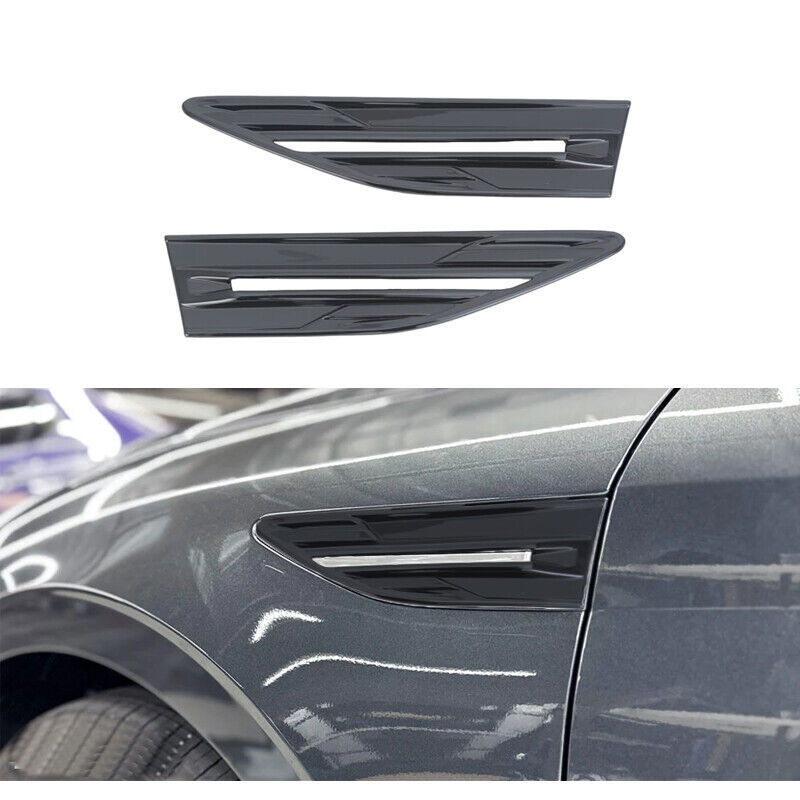 For Hyundai Sonata 2024-2025 Glossy Black Side Air Flow Fender Intake Vent Cover