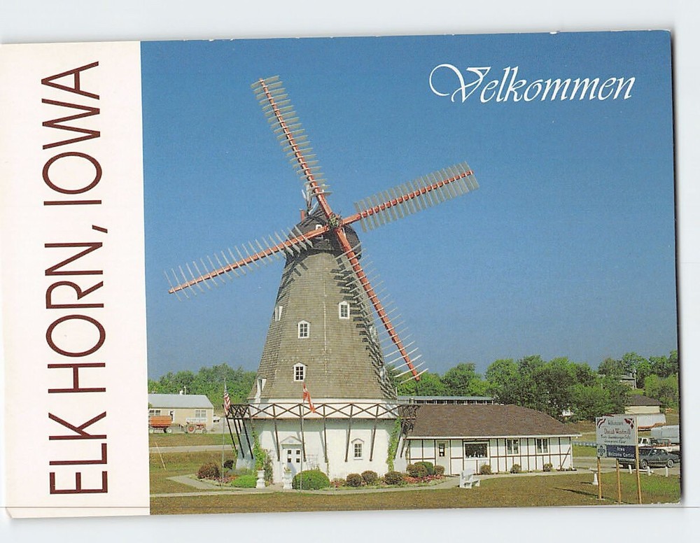 Postcard Velkommen Elk Horn Iowa USA