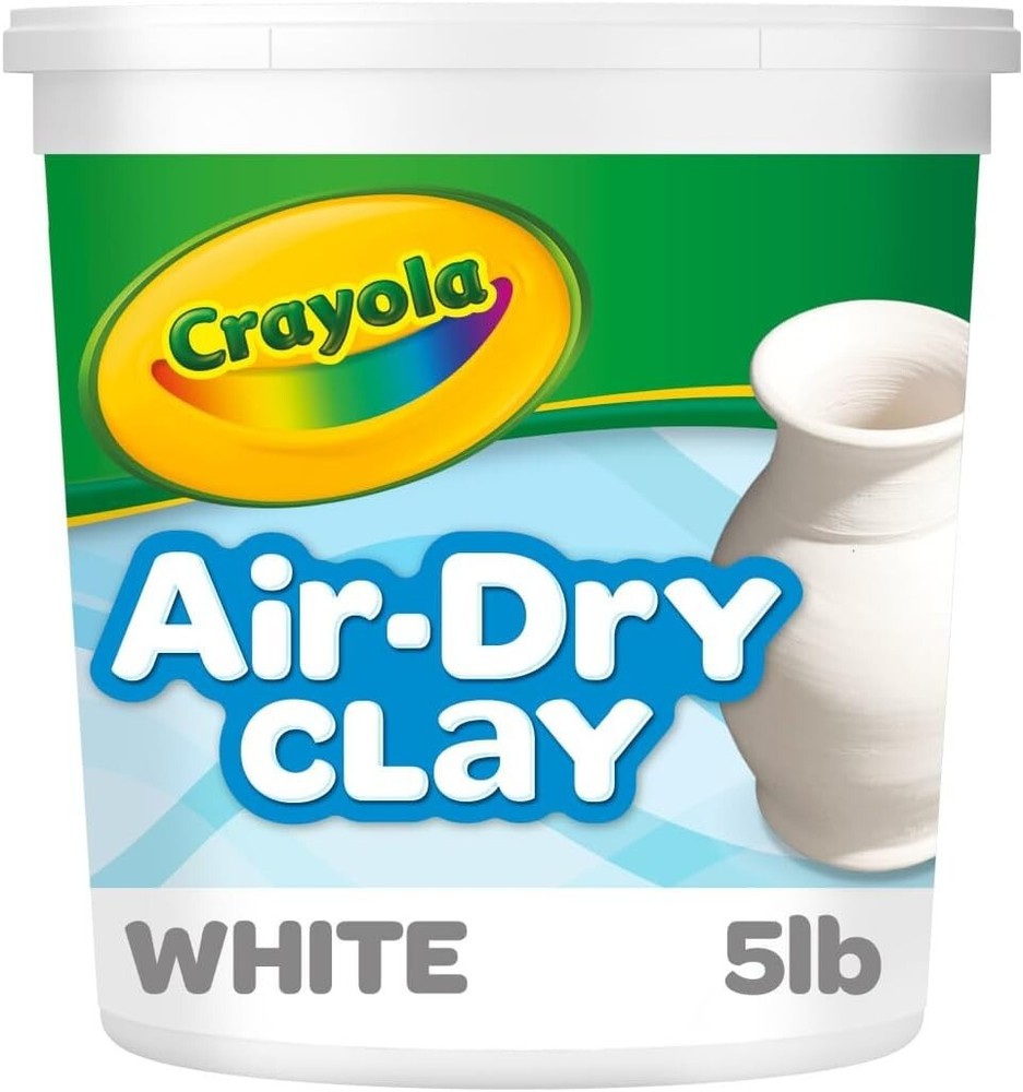 Air Dry Clay (5Lb Bucket), Natural White Modeling Clay for Kids