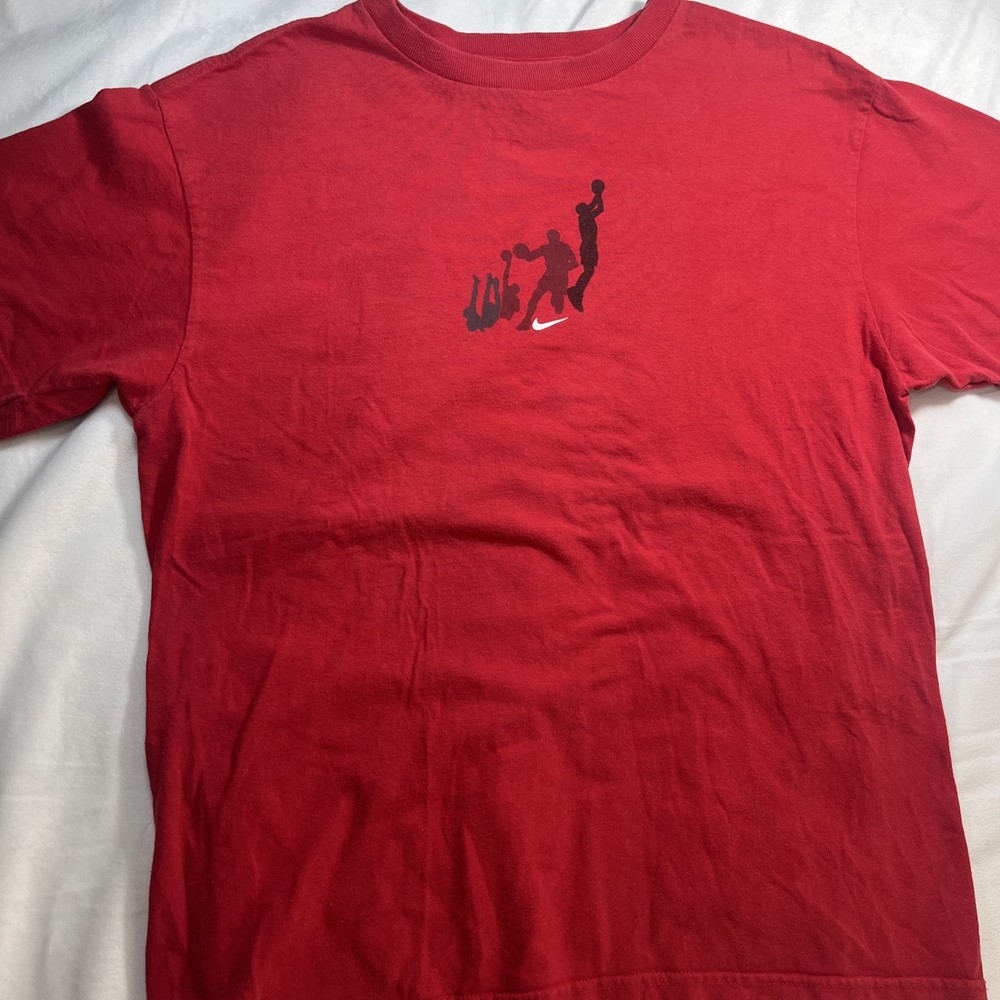 VINTAGE Nike Shirt Mens Extra Large Red Basketball Cotton Y2K