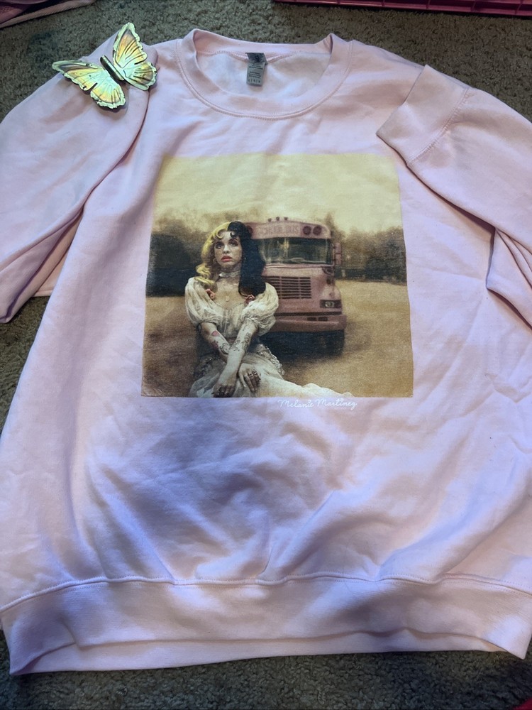 Pink Melanie Martinez K-12 Hoodie Size Large Printed signature