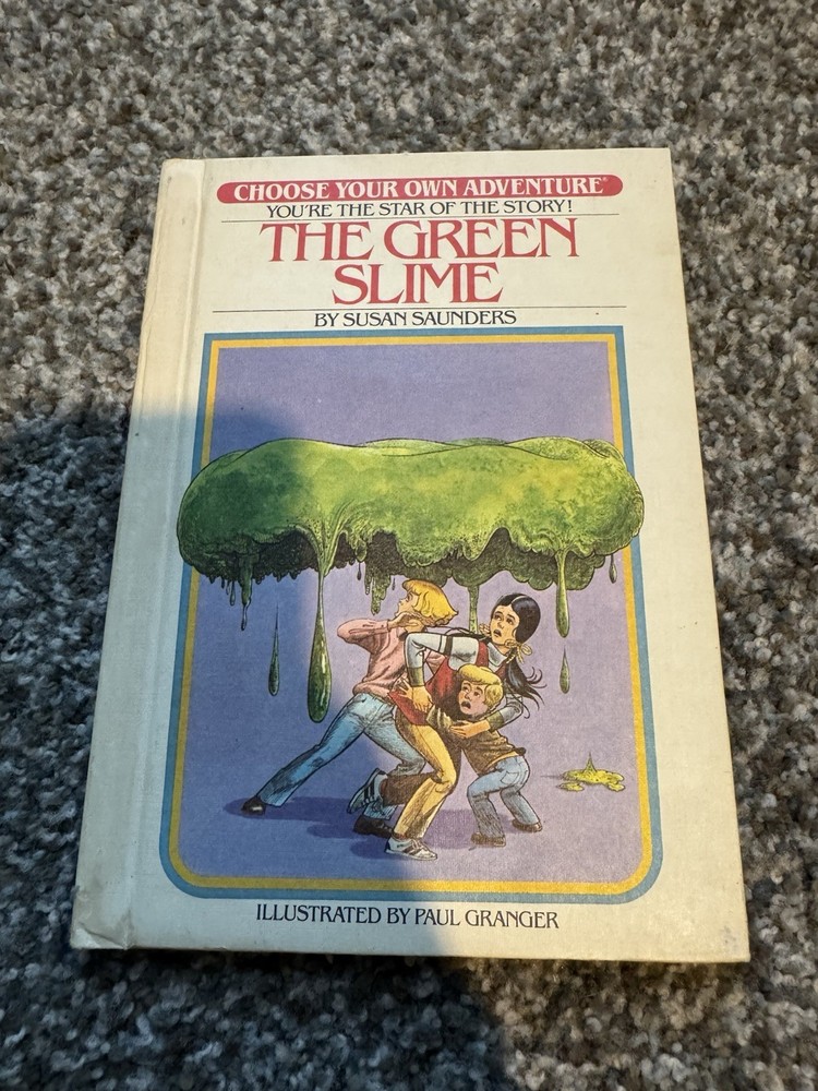 The Green Slime by Susan Saunders Choose Your Own Adventure Book Hardcover Fun