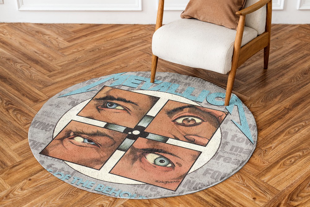 Metallica Rug Eye Of The Beholder Album Art Round Rug Home Decor Fan-made