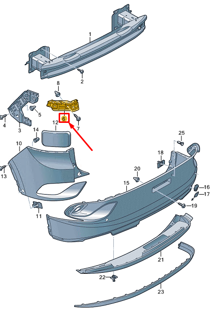 NEW VW ID.4 E21 REAR RIGHT BUMPER GUIDE BRACKET 11A807394A ORIGINAL