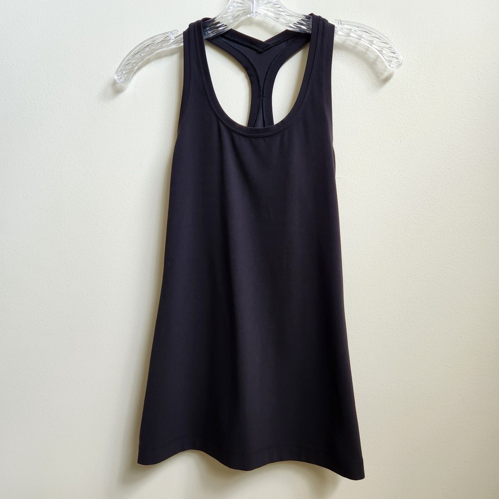 Lululemon Womens Black Sleeveless Athletic Workout Tank Tee No Size Tag