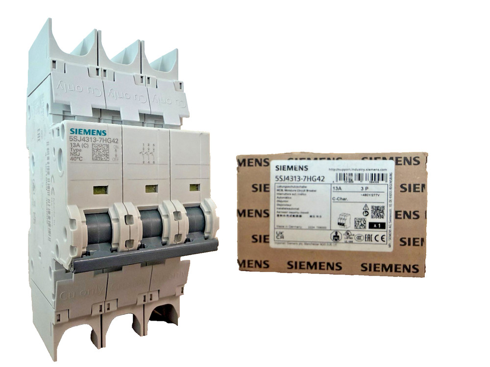 Siemens SENTRON 5SJ4313-7HG42 Miniature Circuit Breaker | 13A, 3-Pole