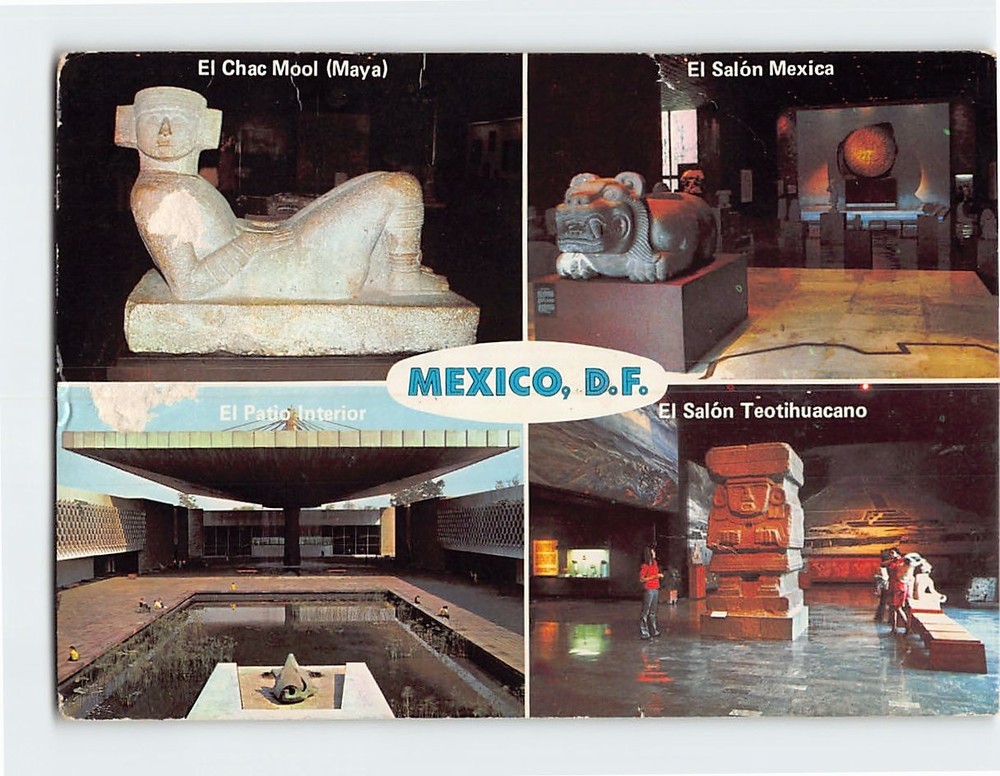 Postcard National Museum of Anthropology in Mexico City Mexico