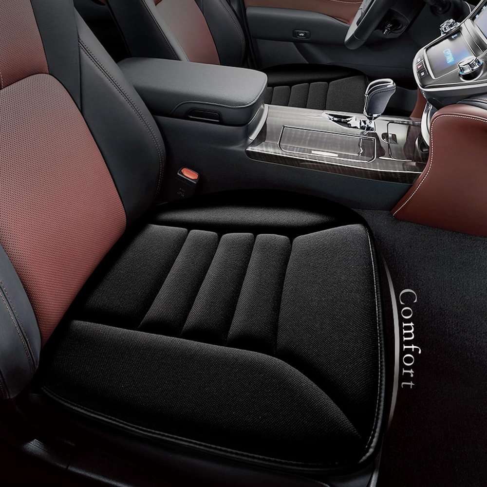 Car Seat Cushion with 1.2inch Comfort Memory Foam, Seat Cushion for Car and Offi