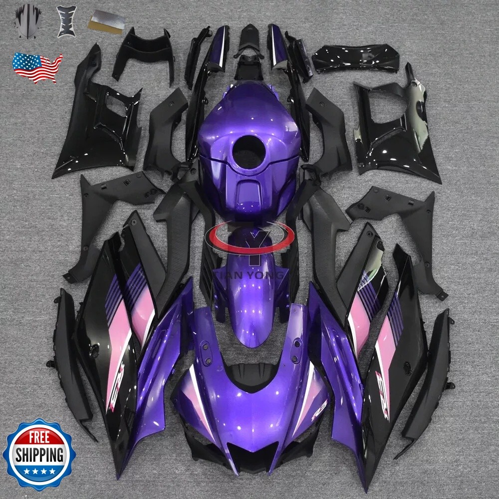 Injection ABS Fairing Kit for Yamaha 2019-2023 YZF R3 R25 Bodywork Purple Black