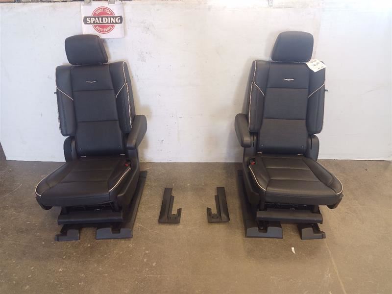 2021-2024 Escalade ESV 2nd Row Heated Black Leather Bucket Seats OEM 10647046