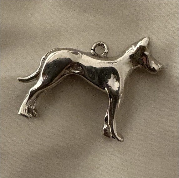 Sterling Silver 925 Dog Great Dane Bracelet Charm Necklace Pendant