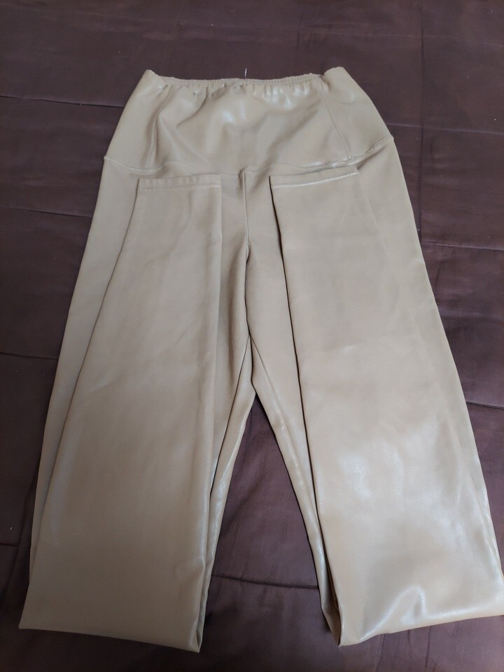 Wilfred Free Daria Faux Leather Pants Women Tan Leggings Small