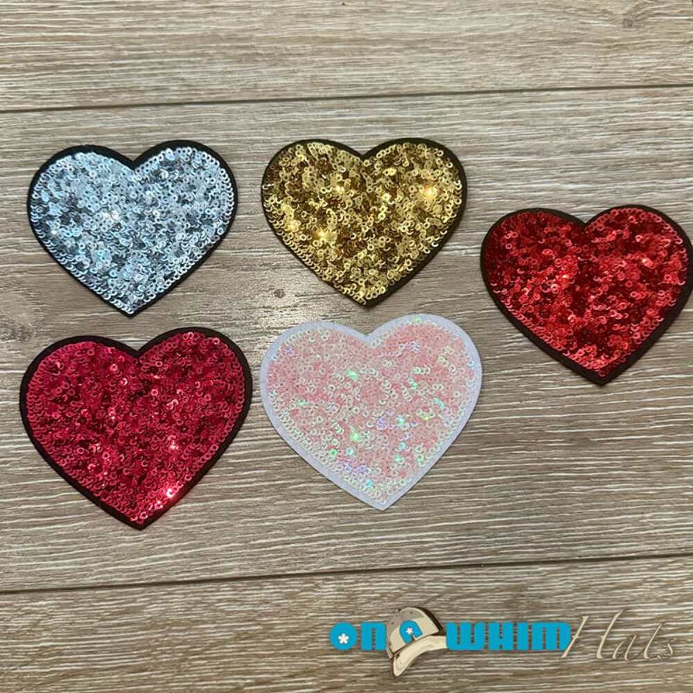 Sequin Heart Iron-On Patch