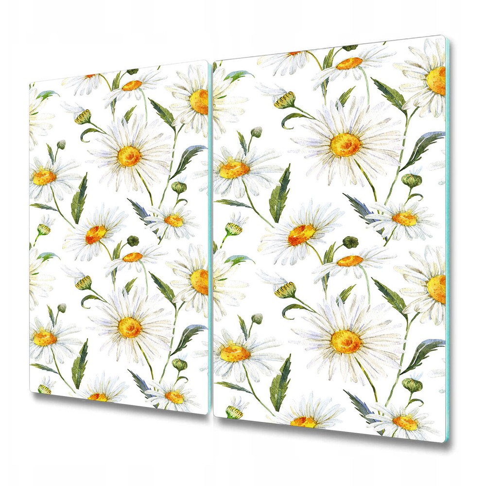 Glass Surface Protector Worktop Saver Gentle Chamomile | Light Vintage | 2x30x52
