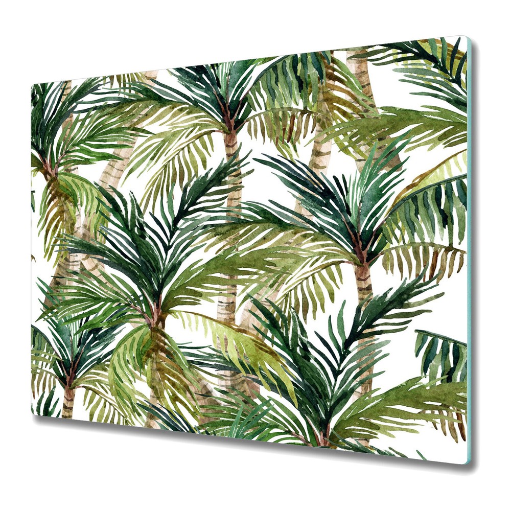 Glass Surface Protector Worktop saver Palm Tree Tropical Jungle Trees Floral