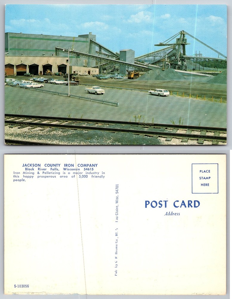 Jackson County Iron Company Black River Falls Wisconsin Chrome Postcard