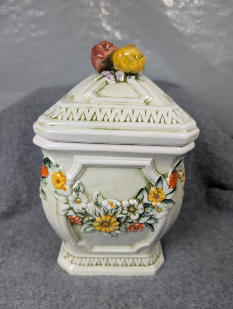 Lefton Cookie Jar 6722 Fantasia Kitchen Canister Vintage Multipurpose GUC HTF