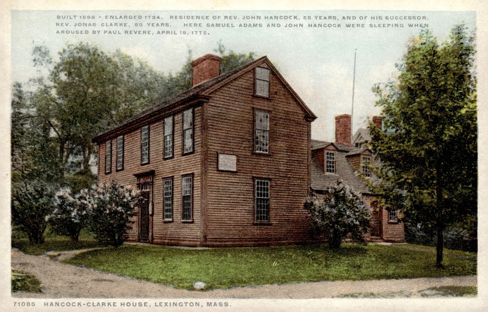 C1910 Hancock-Clarke House Lexington MA Phostint Detroit Publishing Co Postcard