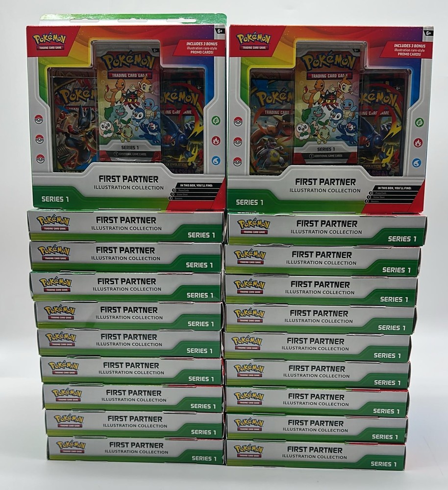 Lot of (20) Pokemon TCG First Partner Series 1 Illustration Collection Boxes NEWSEALED