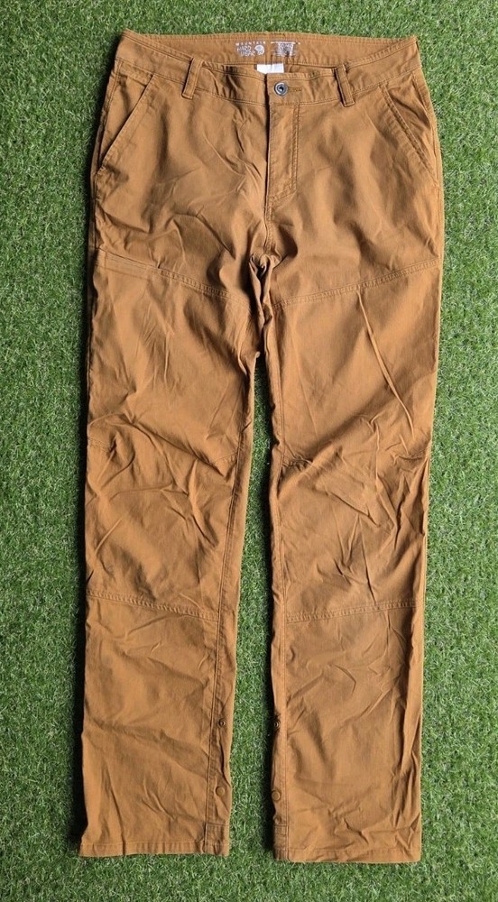 Mountain Hardwear AP Pants Mens 30x31 Brown Hiking Stretch Zip Pockets OM7064