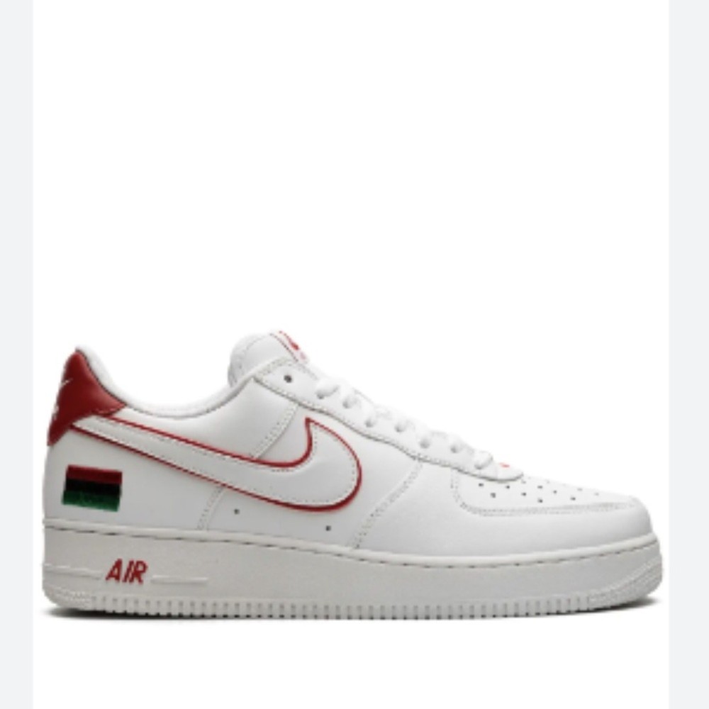 Nike Air Force 1 Retro BHM QS Leather sneakers white red - 11