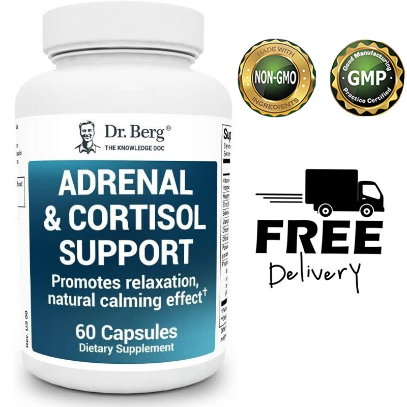 Adrenal and Cortisol Support (60 Capsules) Relaxing Mood Supplement