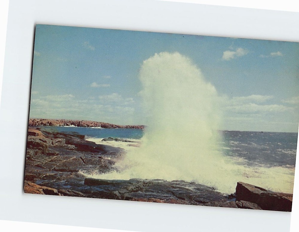 Postcard Spectacular Surf at Schoodic Point Acadia National Park Maine USA-image