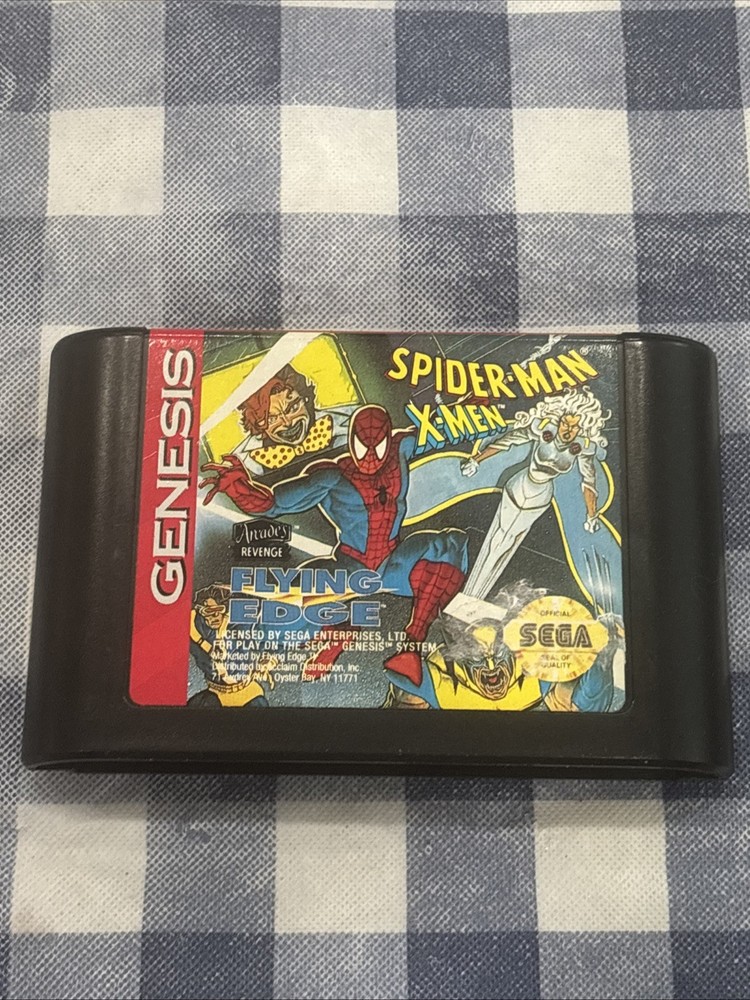 SPIDER-MAN / X-MEN Arcade's Revenge for  Sega Genesis Cartridge Only TESTED