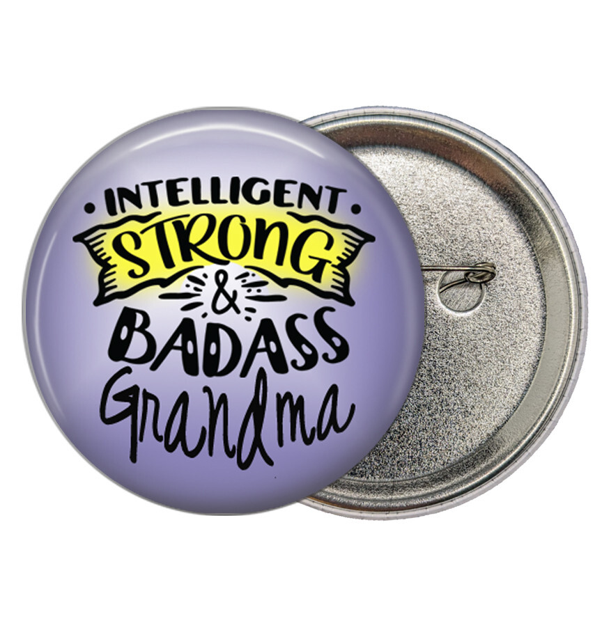 Pin Retroceso Inteligente Fuerte & Bada$$ Abuela Empoderamiento 2 1/4