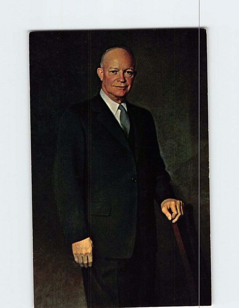 Postcard President Dwight D. Eisenhower Portrait by Thomas E. Stephens