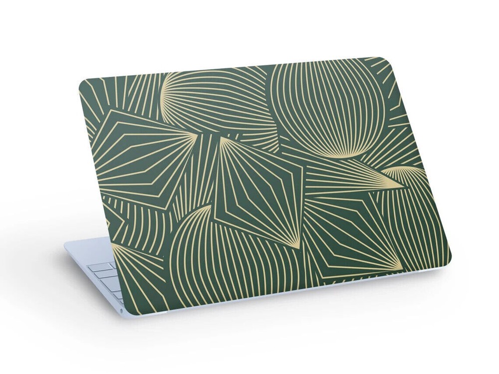 Luxury Abstract Gold Line Art Laptop Skin Sticker Custom Size-image