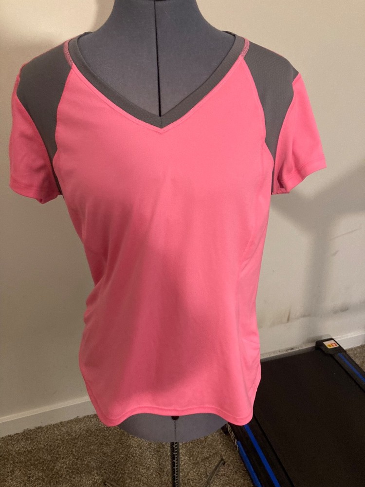 Tek Gear Drytek Shirt Women’s Large pink w/back pocket  Athleticwear