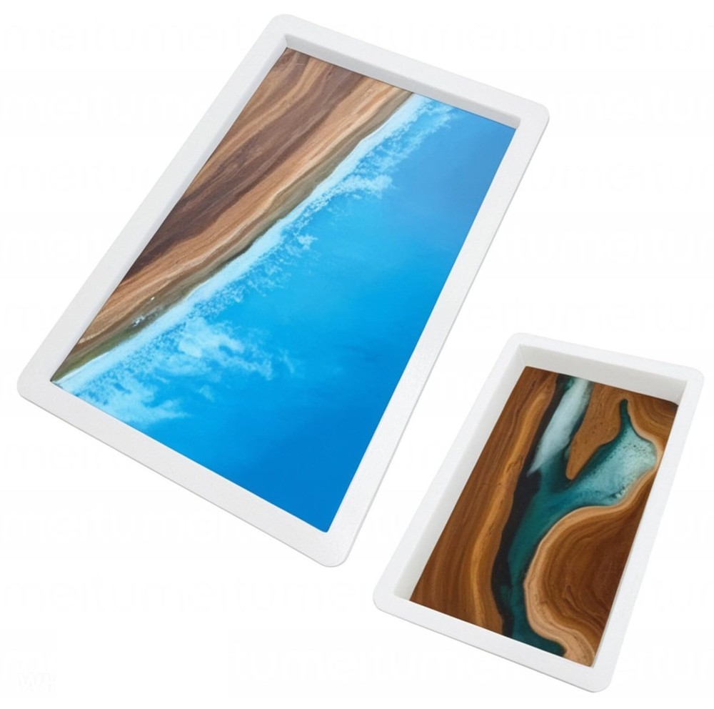 2Pcs Large Epoxy Resin Molds for River Table Cutting Boards