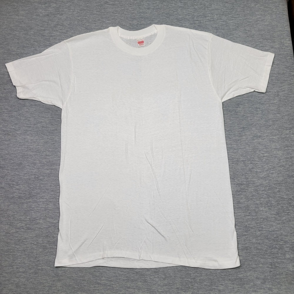 VTG Healthknit T Shirt Mens 2XL 70s 80s Paperthin White Blank