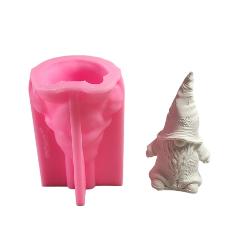 Silicone Gnome Figurine Mold for Christmas Decorations and Desktop Ornaments