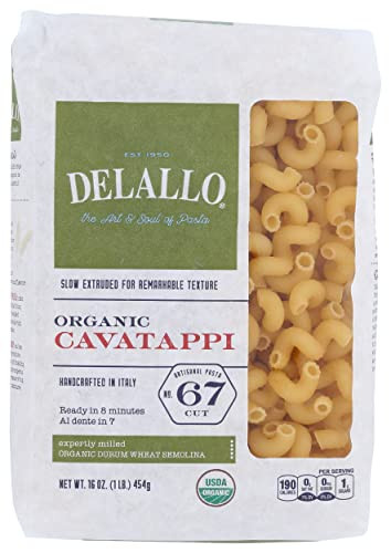 Organic Cavatappi Pasta #67, Certified Organic, Non-GMO, 1 Lb (Pack of 8)