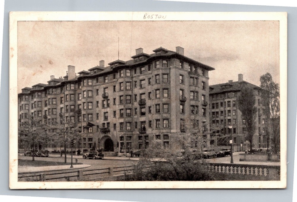 Vintage RPPC Hotel Somerset Boston MA Commonwealth Ave 1920s Postcard