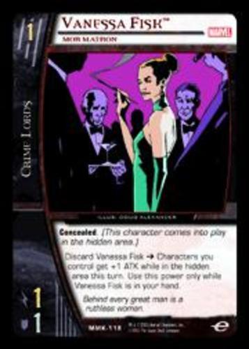 VS System: Vanessa Fisk, Mob Matron [Played] Marvel Knights TCG CCG Classic Marv