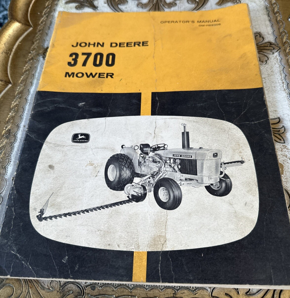 John Deere 3700 Mower Operator’s Manual OMH62805 Original Vintage JD 300 Tractor