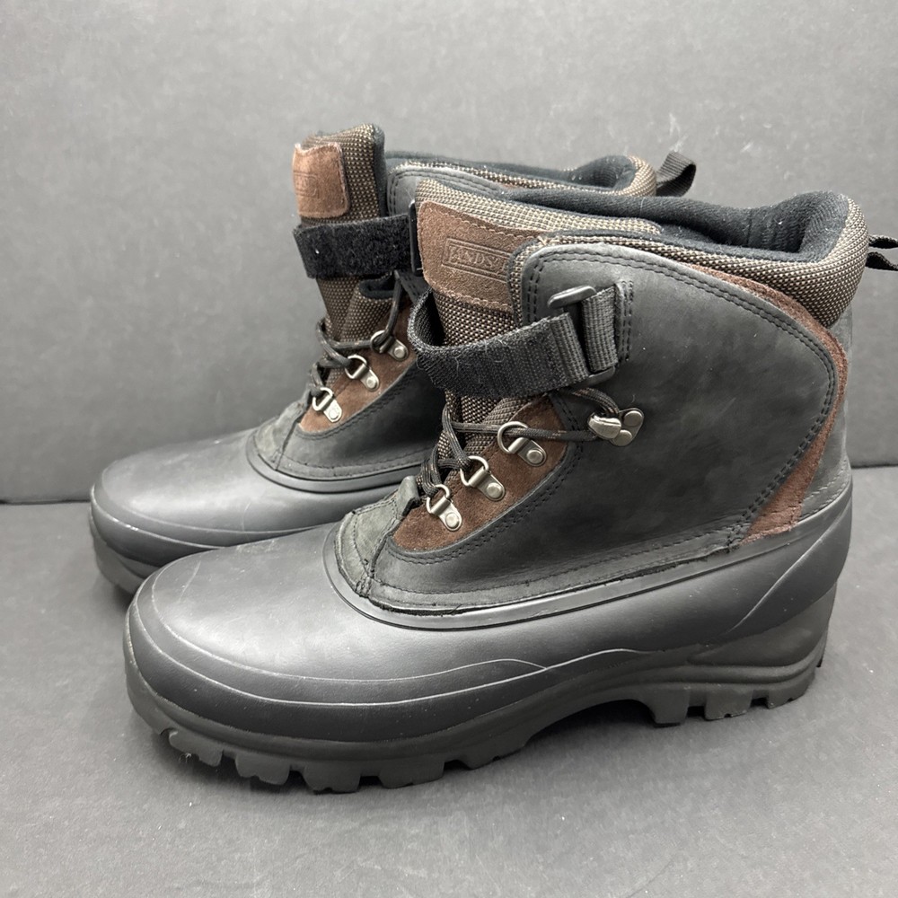 Men's Waterproof Insulated Snow Boots Size 13 Black 8 Inch Winter