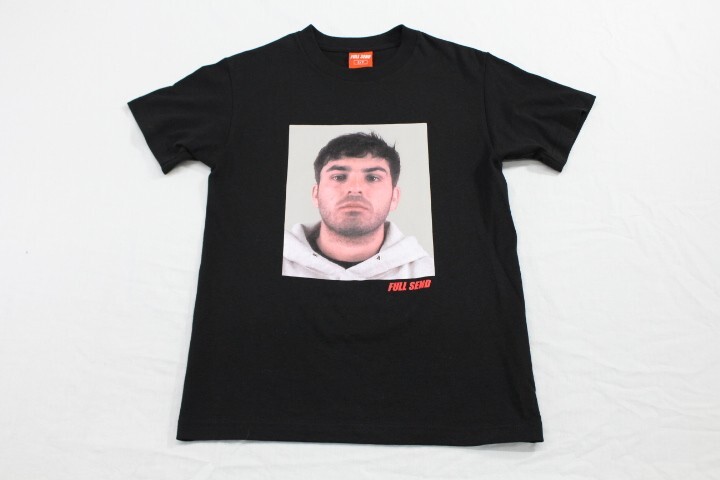 FULL SEND by The Nelk Boys Kyle Forgeard Mugshot Graphic T-Shirt Size Small