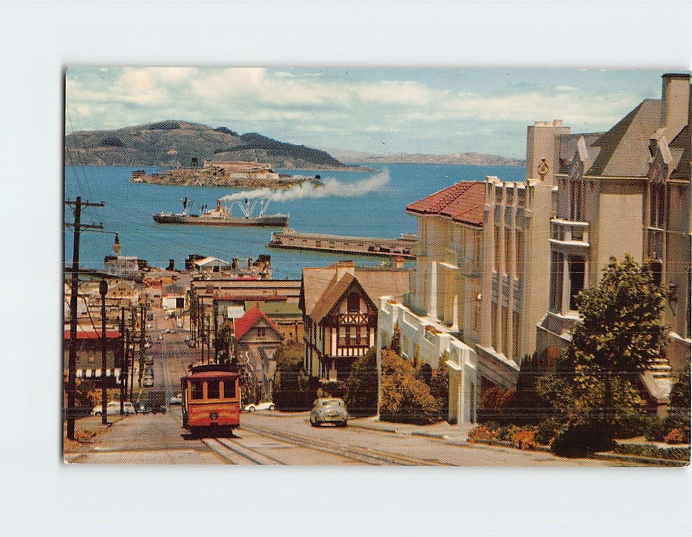 Postcard Cable Car Hyde Street San Francisco California USA