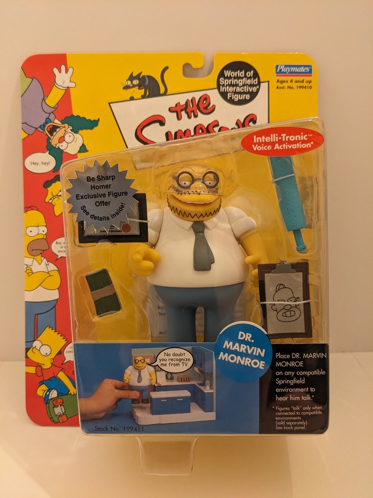 The Simpsons DR. MARVIN MONROE Playmates Figure