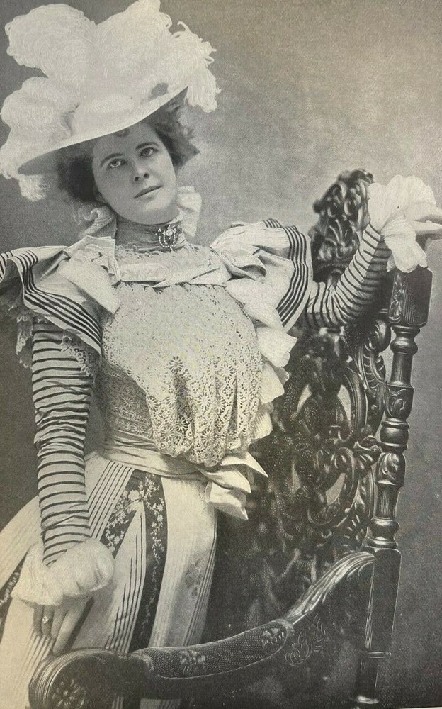 1898 Vintage Magazine Illustration Mrs. Howard Gould Viola Katherine Clemmons