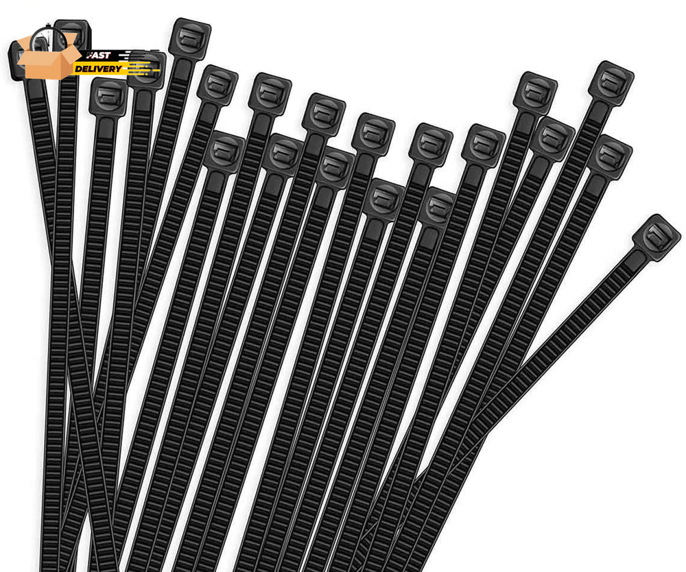 100Pcs Heavy Duty 8 Inch Premium Plastic Cable Zip Ties