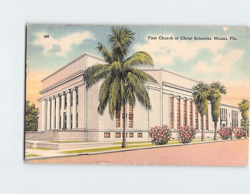 Postcard First Church of Christ Scientist Miami Florida USA