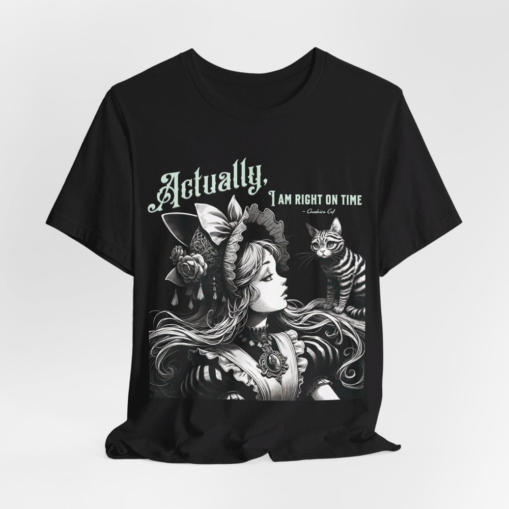 Alice in Wonderland T-Shirt: Cheshire Cat Quote, Gothic Cottagecore Tee