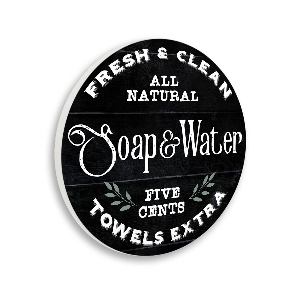 Stupell Fresh & Clean Bathroom Sign Vintage Soap and Water,